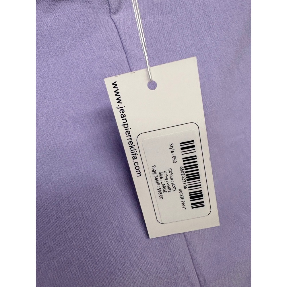 Jean-Pierre Klifa Preppy Jackie Pant Womens L Purple Split Hem Pastel Preppy - Picture 4 of 5